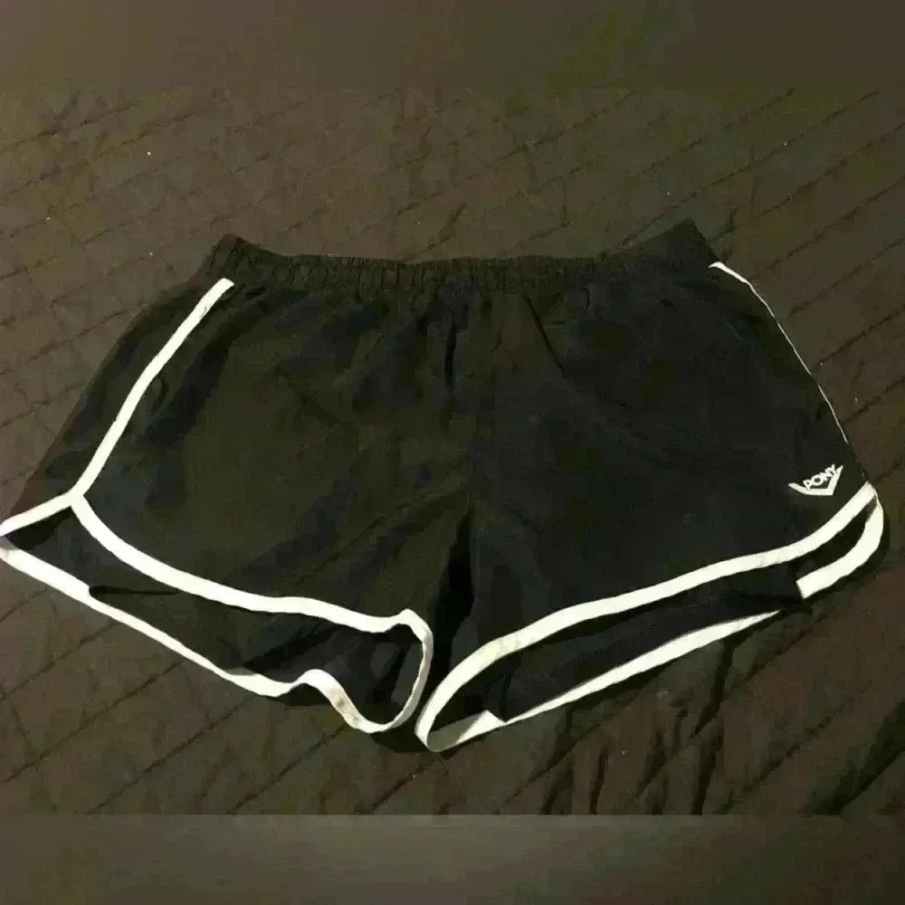 Pony Womens XL Black 2-in-1 Running Shorts Zipper Pocket Built-in Liner Sporty